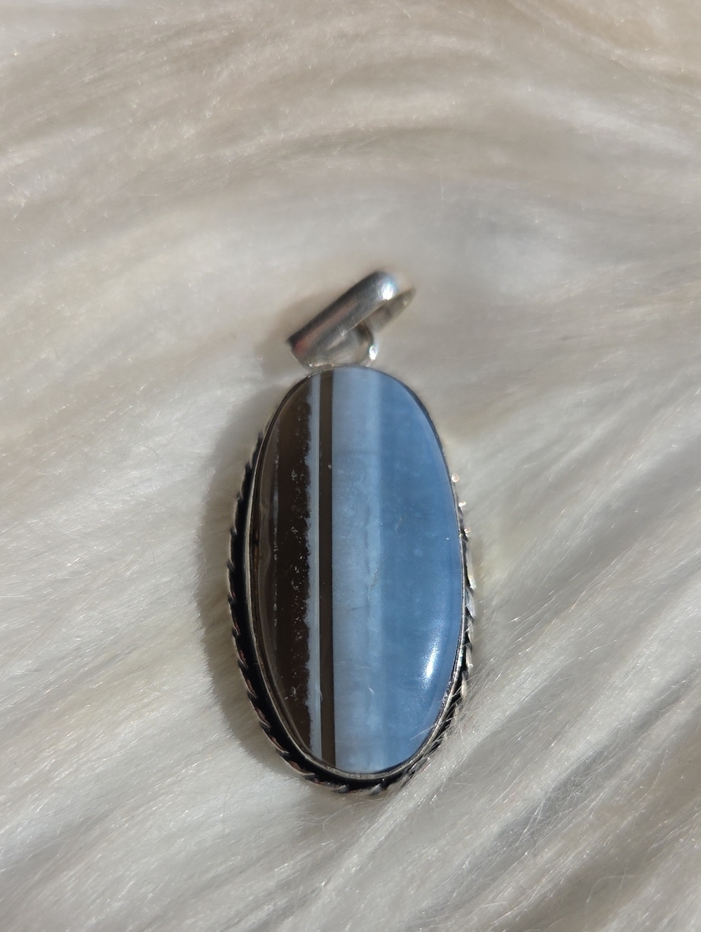 Owyhee Opal Silver Plated 925 Gemstone Necklace Pendant